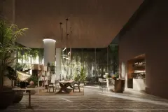 1428 Brickell — library lounge 01