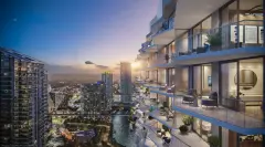 Viceroy Brickell Residences — viceroy south facade view dusk