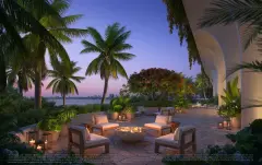 Edition Residences — garden terrace 2 dusk